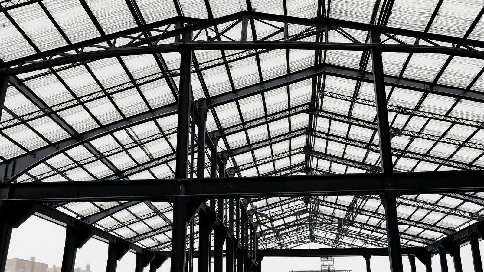 Long-span steel warehouse structure